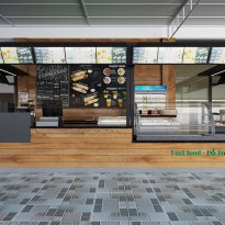 Thiết kế quầy bán đồ ăn nhanh của nhà hàng Mr Khải - Vĩnh Phúc